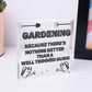 Novelty Garden Hanging Sign Gift For Gardener Garden Shed Plaque Funny Signs