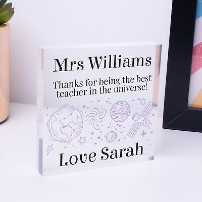 Thank You Teacher Gifts Personalised School Leaving Gifts For Teachers Keepsake