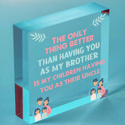 Thank You Novelty Gift For Uncle Plaque Gifts For Brother Birthday Christmas