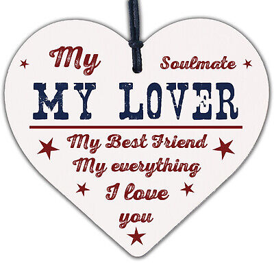 Soulmate Gifts For Girlfriend Boyfriend Husband Wife Wood Heart Anniversary Gift