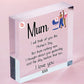 In Memory Plaque For Mum On Mothers Day Wooden Flower Memorial Gift For Mum