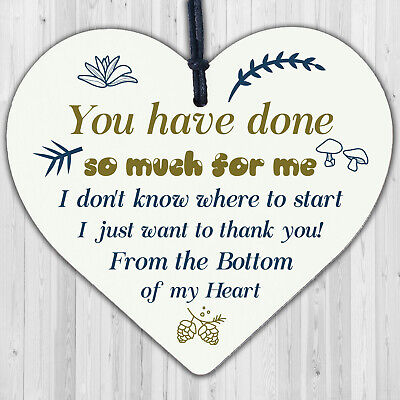 Thank You Friendship Gift Wooden Heart Best Friend Plaque Gift For Her Keepsake