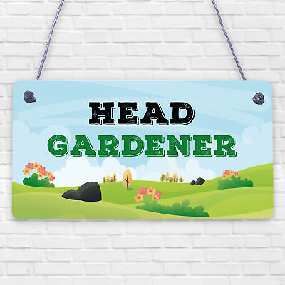 Garden Sign Head Gardener Plaque Garden Shed SummerHouse Sign Gift For Her Him