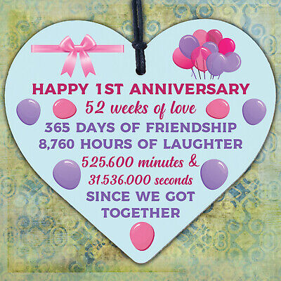 Anniversary 20th Wedding Anniversary Engagement Wood Heart Plaque Gift Keepsake