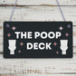 Nautical Bathroom Sign Poop Deck Funny Bathroom Toilet Loo Shabby Chic Sign