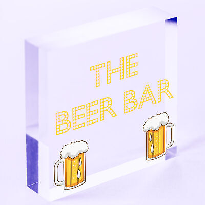 Home Bar Sign Pub Man Cave Sign Shed Hanging Plaque Alcohol Beer Friendship Gift