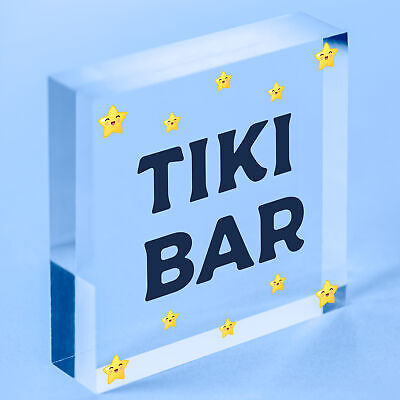 Tiki Bar Accessories Home Bar Decor Novelty Hanging Sign Man Cave Kitchen Gifts