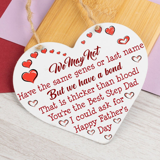 Stepdad Gift For Fathers Day Heart Thank You Gift For Him From Daughter Son