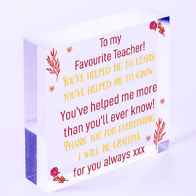 Teacher Gifts Poem Special Thank You Gift For Nursery Teacher Assistant Heart