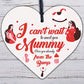 Wooden Heart Gift From Baby To Mummy To Be From Bump Present Baby Keepsake