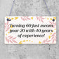 60th Birthday Card For Men Women Friend 60th Birthday Gifts For Him Her Plaques