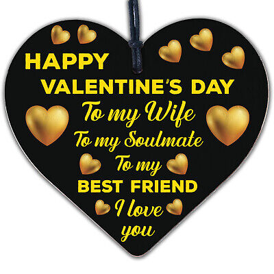 Valentines Day Gift For Wife Soulmate Gift Best Friend Gift Engraved Heart