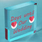 Wedding Countdown Chalkboard Hanging Decor Sign Novelty Engagement Gifts