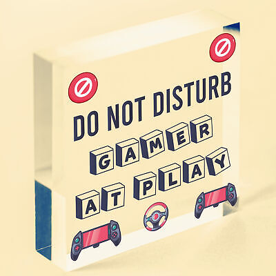 Gamer Gaming Gifts Do Not Disturb Man Cave Bedroom Sign Gift For Son Brother Dad