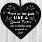 Special Teacher Wood Heart Thank You Gift Teaching Assistant Nursery Leaving