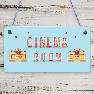 Cinema Room Home Theatre Gift For Mum Dad Man Cave Den Wall Plaque Gifts