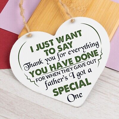 Dad Special One Hanging Wooden Heart FATHERS DAY Gifts For Him Special THANK YOU