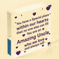 Amazing Uncle Gifts For Birthday Wooden Heart Sign Thank You Gifts For Uncle