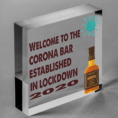 Novelty Corona Bar Sign Funny Quirky Hanging Sign For Home Bar Gifts For Him