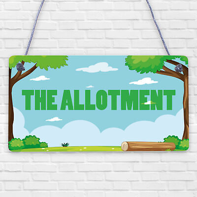 The Allotment Garden Sign Outdoor Shed Plaque Dad Grandad Grandma Birthday Gift