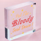 Put The Bloody Seat Down Novelty Wooden Hanging Plaque Bathroom Toilet Sign Gift