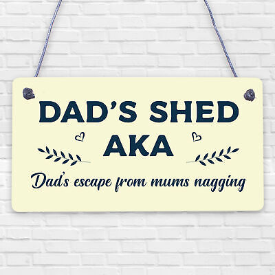 Funny Dads Shed Sign Hanging Man Cave Garden Plaque Fathers Day Gift For Dad