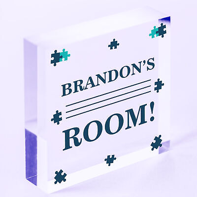 Personalised Door Space Theme Sign Kids Bedroom Grandson Son Nephew Boys