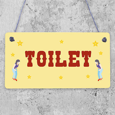 Retro Toilet Sign Funny Vintage Pub Bar Club Hanging Plaque Bathroom Loo Door