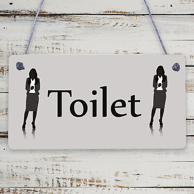 Retro Toilet Sign Funny Vintage Pub Bar Club Hanging Plaque Bathroom Loo Door