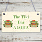 The Tiki Bar Party Hanging Bar Pub Plaque Beer Cocktails Beach Decoration Sign