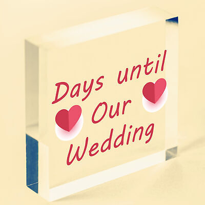 Wedding Countdown Chalkboard Hanging Decor Sign Novelty Engagement Gifts