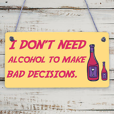 Funny Alcohol Home Bar Sign Novelty Bar Accessories Man Cave Gifts For Him Men