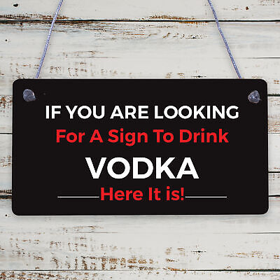 Funny Vodka Sign For Home Bar Novelty Bar Decor Sign Alcohol Gift For Friend