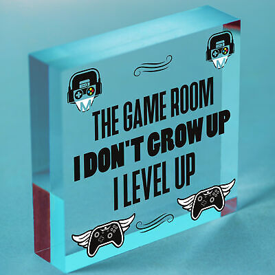 Game Room Gamer Gaming Bedroom Door Sign Novelty Christmas Gift Brother Son Dad