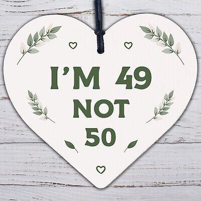 Rude 50th Birthday Wooden Heart Funny Gift For Him Her Novelty Gift For Friend