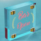 Bar Open Sign NEON EFFECT Home Bar Man Cave Pub Club Window Plaque Display