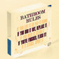 Bathroom Rules Marble Theme Home Decor Bathroom Toilet Sign Home Gift