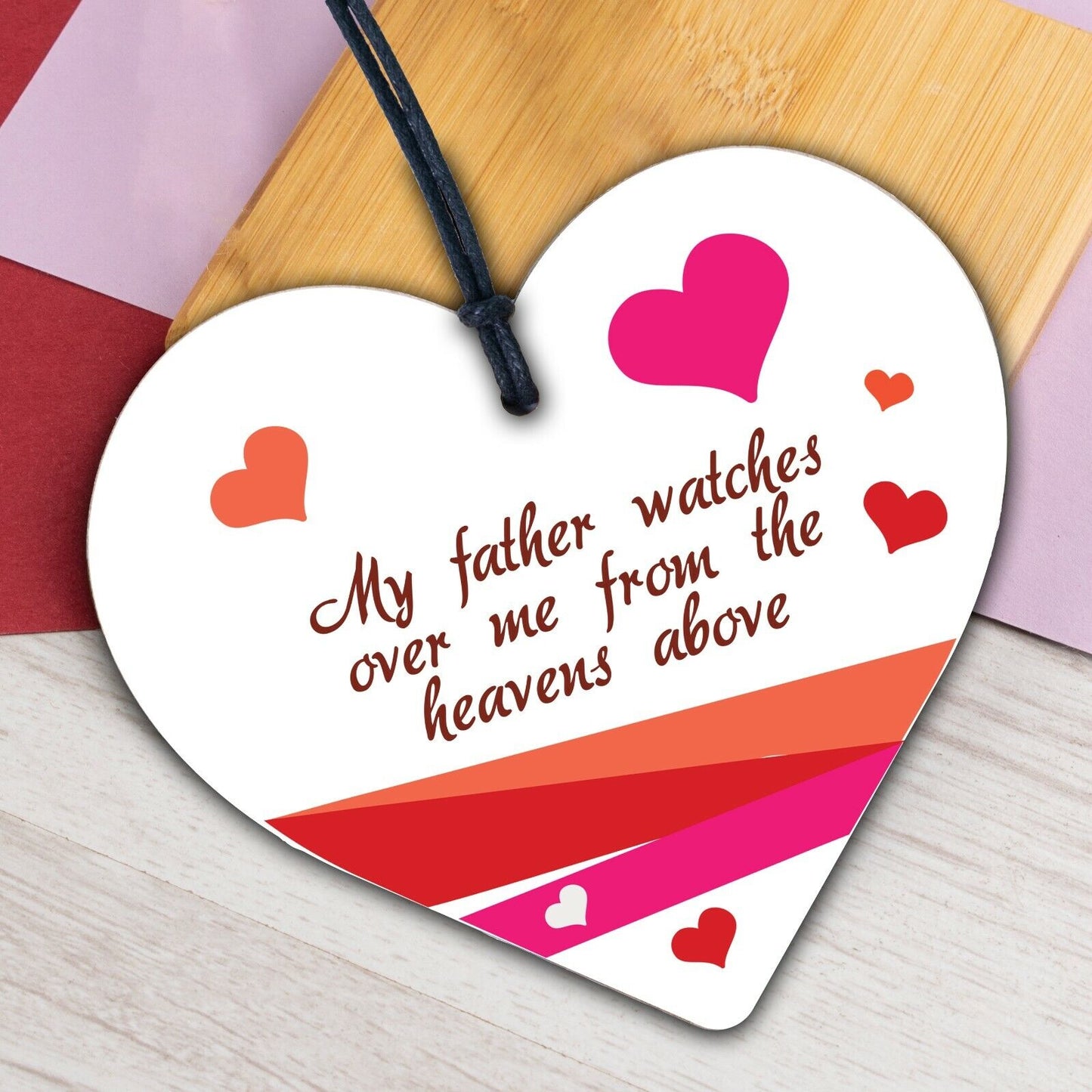 Daddy's Girl Wooden Heart Grave Memorial Father's Day Bereavement Sign Plaques