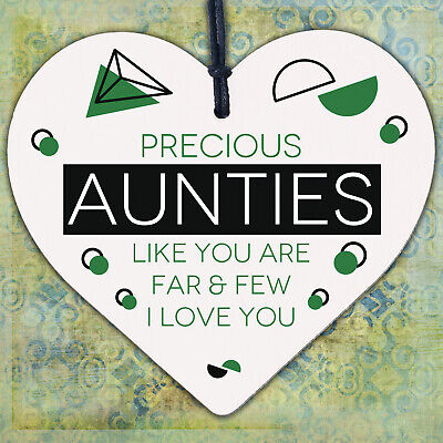 Auntie Aunt Aunty Gifts For Birthday Christmas Wood Heart Plaque Friendship Gift