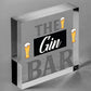 Drink Gin Bar Funny Alcohol Gift Man Cave Home Bar Hanging Plaque Pub Sign Gifts