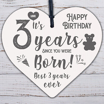 3rd Birthday Girl Boy Three Today 3rd Birthday Decoration 3rd Birthday Card Sign