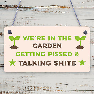 Garden Plaque Garden Bar Sign Shed Summerhouse Friendship Funny Alcohol Gift