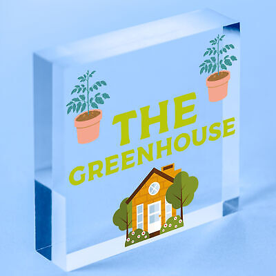 The Greenhouse Plaque Garden Shed House Sign Dad Grandad Mum Nan Birthday Gift