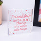 Thank You FRIEND Wood Heart Special Birthday Keepsake Gifts For Her Friendship