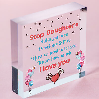 Step Daughter Birthday Christmas Card Gift For Daughter From Step Mum Dad Heart