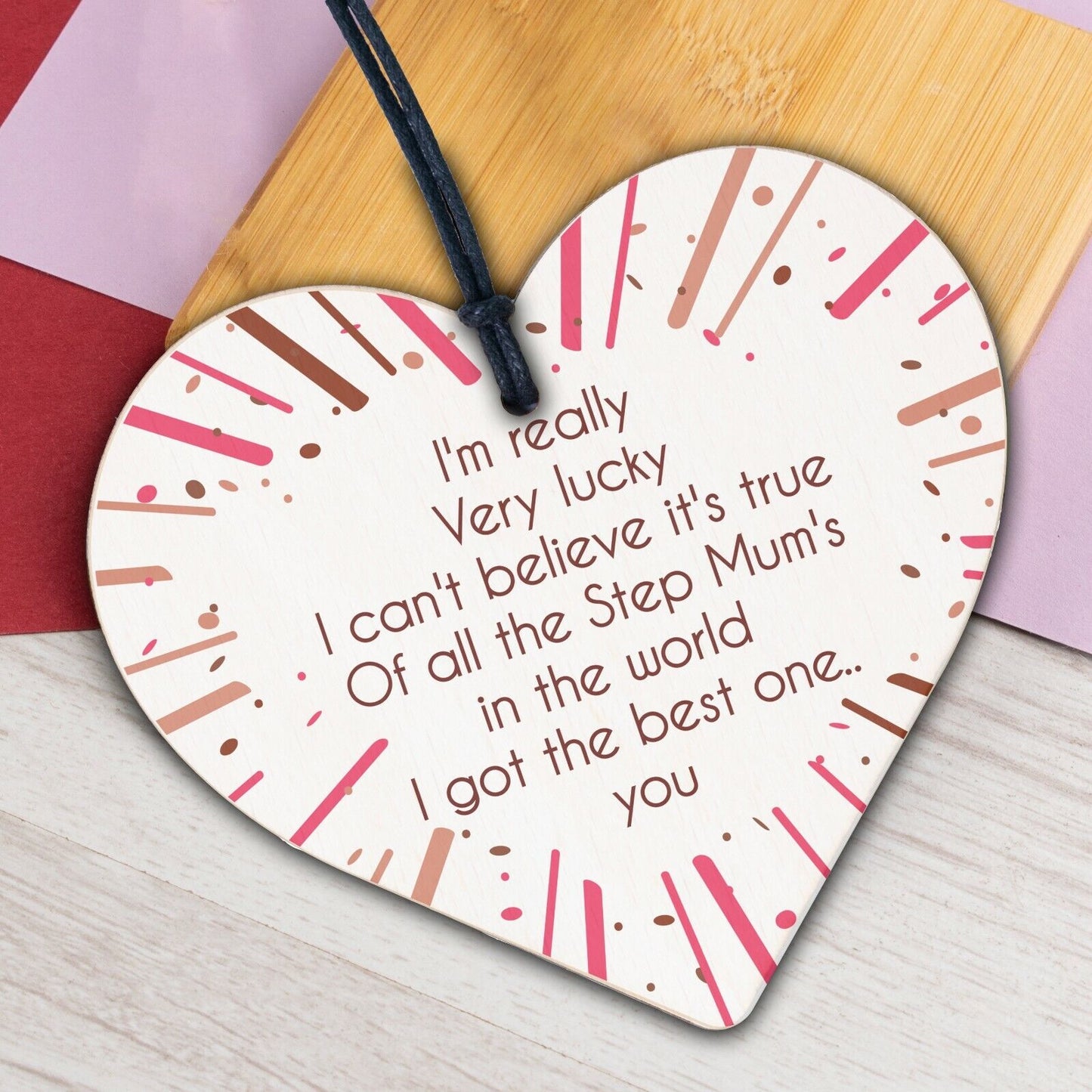 Step Mum Gifts Wooden Heart Step Mum Birthday Gift Mothers Day Gift Thank You