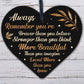 You Are Braver Stronger Beautiful Wooden Hanging Heart Friendship Plaque Gift