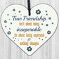 True Friendship Gift Best Friend Sign Handmade Wood Heart Chic Plaque Birthday