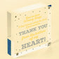 Thank You Gift For Men Women Wood Heart Friend Gift Teacher Assistant Volunteer