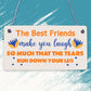 Best Friend Birthday Gift THANK YOU Hanging Plaque Friendship Christmas Keepsake